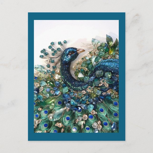 Design. Hand embroidery with precious stones.  Postcard (Front)