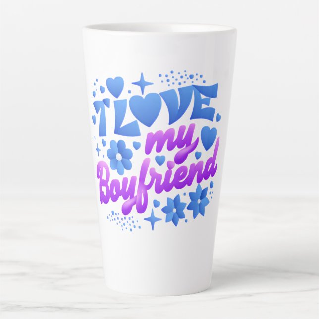 Design-I love my boyfriend Latte Mug (Front)