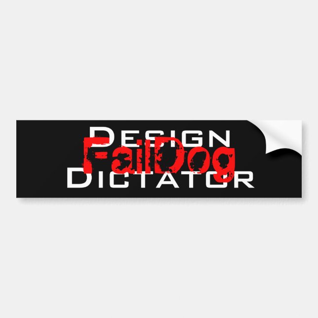 Design Is a Democracy Bumper Sticker (Front)
