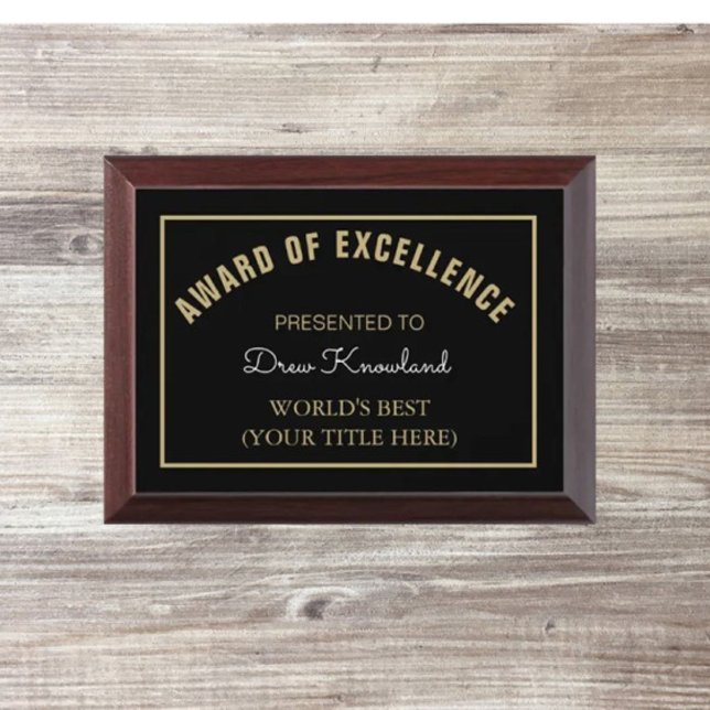 Design it!! Customized World's Best Award Plaque (Creator Uploaded)