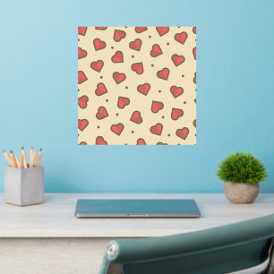 Design Love Heart Seamless Pattern Abstract Wall Decal