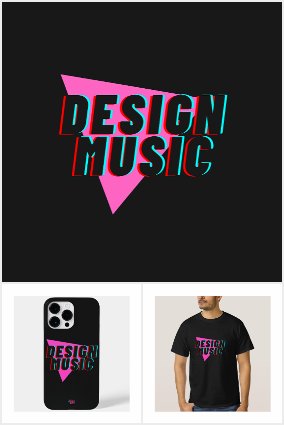 Design Music Pink Glitch Style