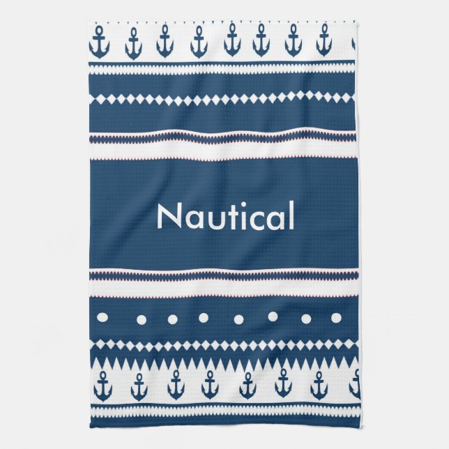 Design nautical kitchen towel (Vertical)