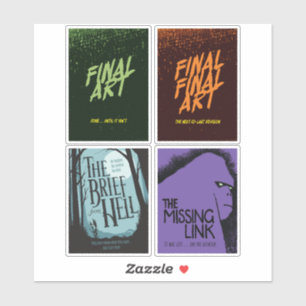 Design Nightmares - vintage movie posters parody Sticker