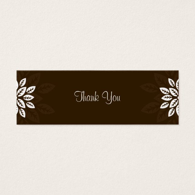 Design No.3 Thank you Gift Tag - CHOCOLATE (Front)