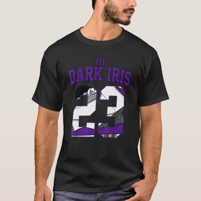 Design Number 23 Dripping Shoes Purple Dark Iris 3 T-Shirt (Front)