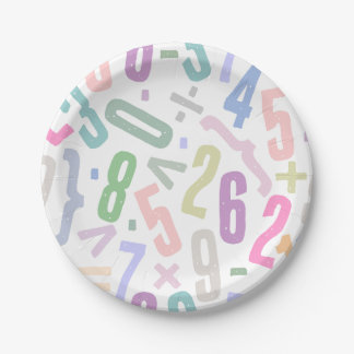 Design Number Pattern Paper & Party Plates