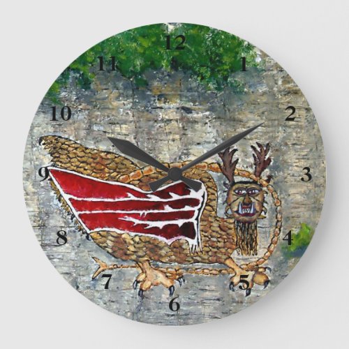 Design of Native American Tribal Art Large Clock