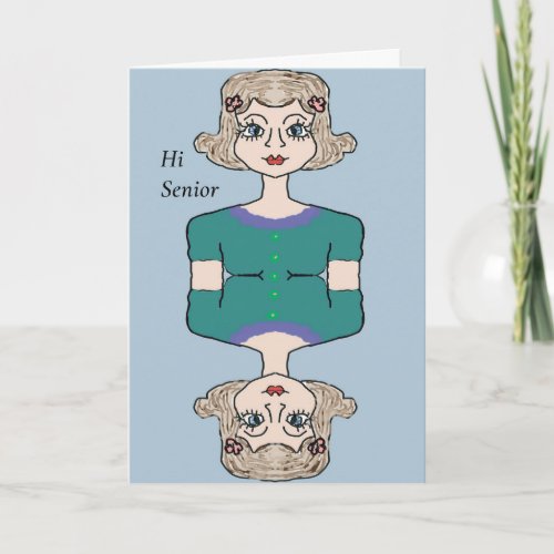 Design of Woman for Senior in Nursing Home Card