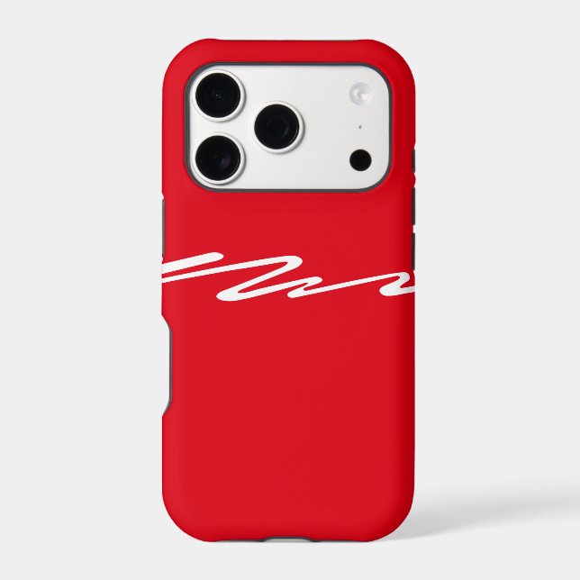 Design on Red Iphone Case (Back)