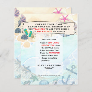 Design Own Beach Coastal Nautical Event Invitation