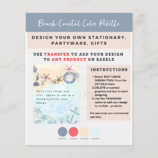 Design Own Beach Coastal Nautical Flyer