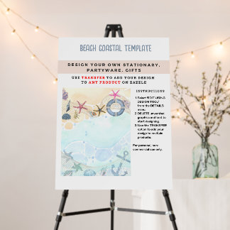 Design Own Beach Coastal Nautical Foam Board
