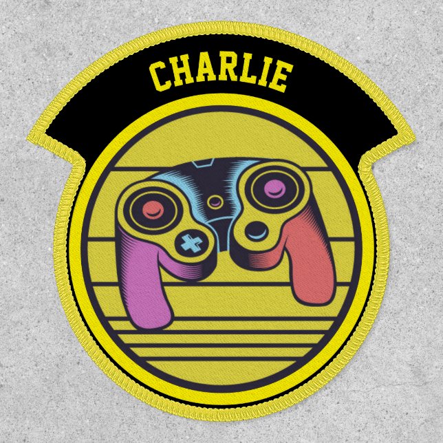 Design Own GAMER Gaming Games Streaming Merch Patch (Front)