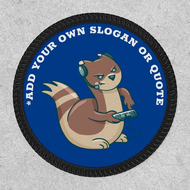 Design Own GAMER GAMING STREAMING MERCH Ferret Patch (Front)