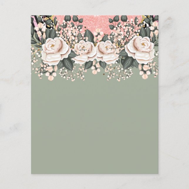 Design OWN Girly Party Event Wedding Birthday Flyer (Front)