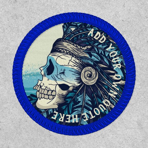 Design Own Gothic Skull Native American Indian Patch
