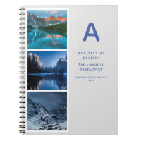 Design own Journal Gift With Photos Text Initial