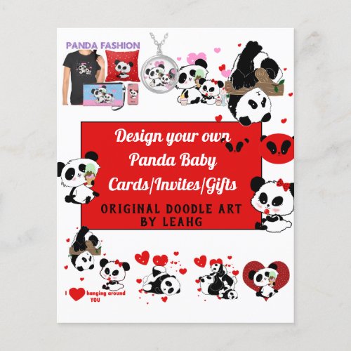DESIGN Own PANDA Baby Gifts _ FREE DESIGN HELP Flyer