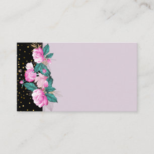 Design Own Pink Floral Event Business Stationery Business Card