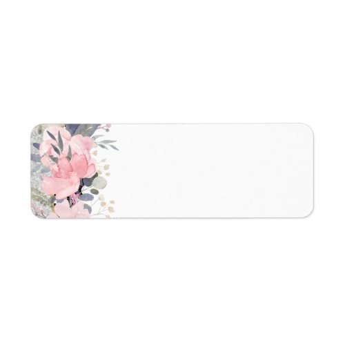 Design Own Pretty Girly Pink Floral Stationery Label