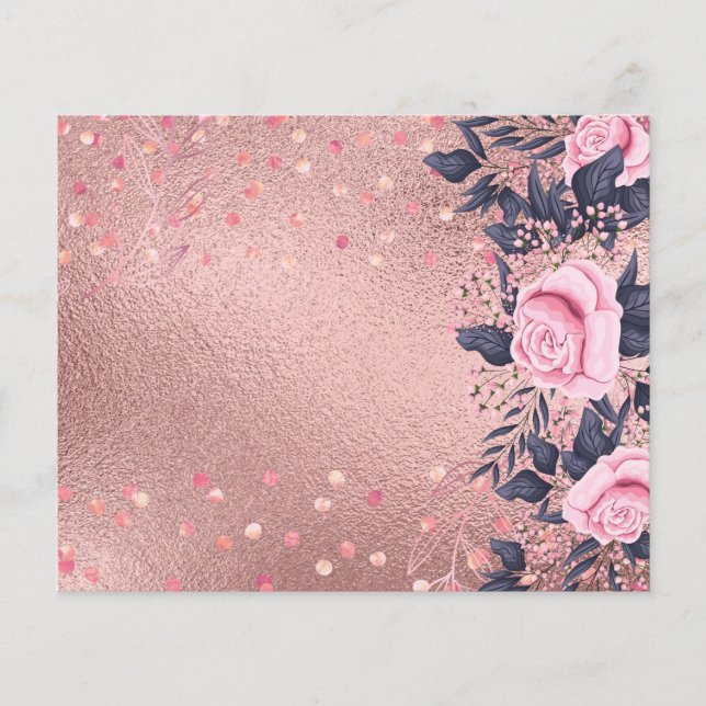 Design OWN Rosegold Metallic Event Business Flyer (Front)