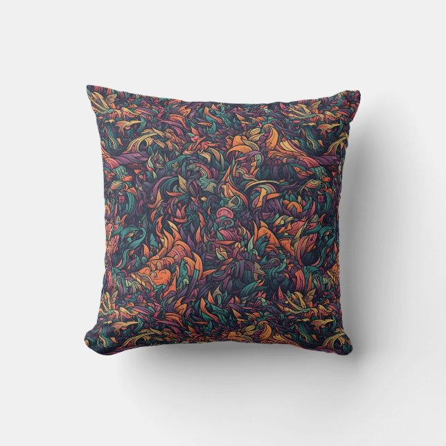 Design Pattern Throw Pillow (Front)
