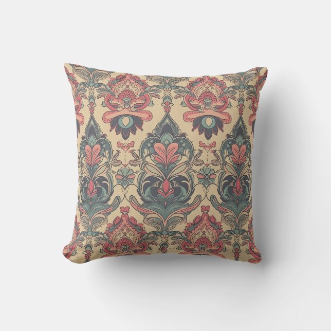Design Pattern Throw Pillow (Front)
