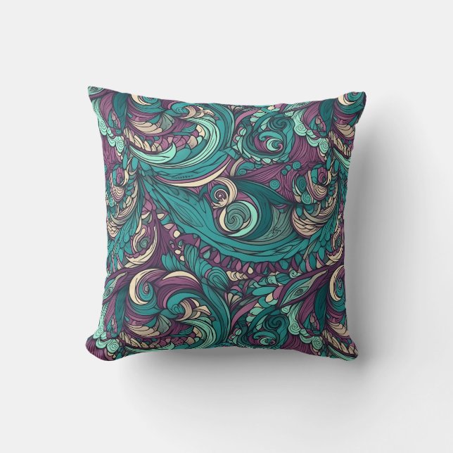 Design Pattern Throw Pillow (Front)