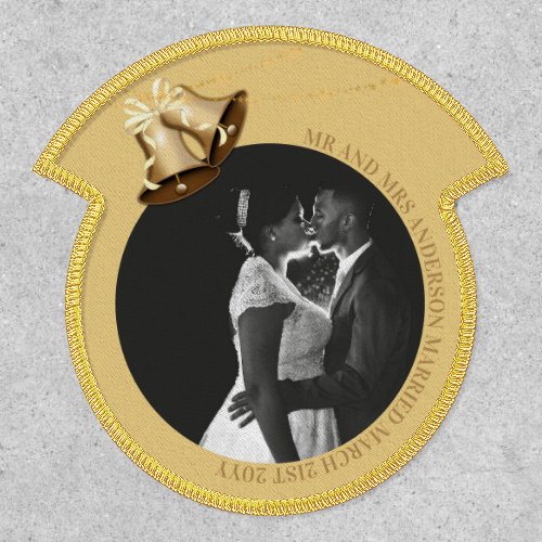 Design Photo Newlyweds Wedding Commemorative Patch
