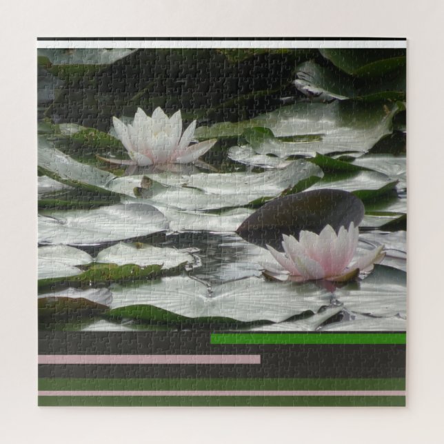 Design Puzzle: Beautiful Pink Waterlillies Jigsaw Puzzle (Vertical)