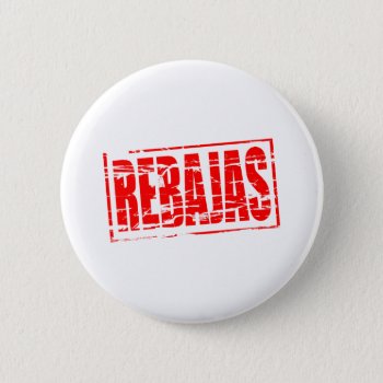 Design - Red Rubber Stamp Effect Button by Funkyworm at Zazzle
