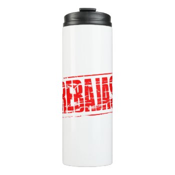 Design - Red Rubber Stamp Effect - Rebajas Diseño Thermal Tumbler by Funkyworm at Zazzle