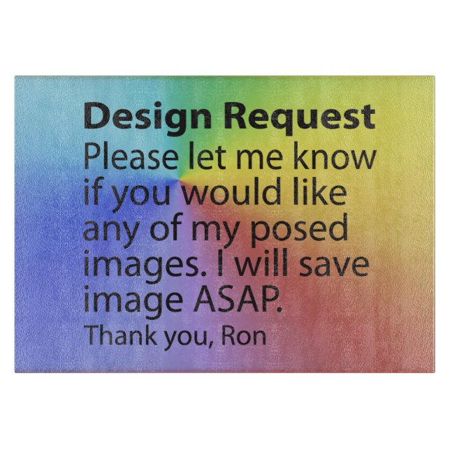 Design Request Decorative Glass Cutting Boards (Front)