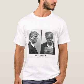 Design showing Donald Trump's mug shot. T-Shirt