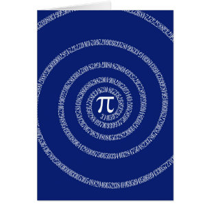Design Spiral for Pi on Navy Blue Cards