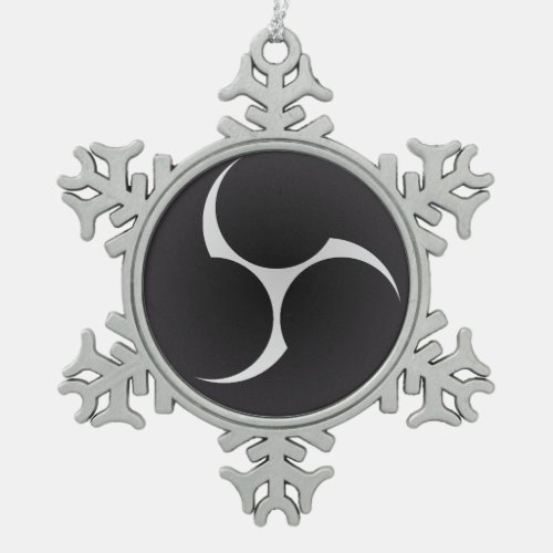 Design stickers  snowflake pewter christmas ornament