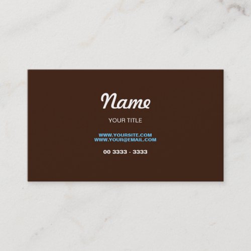 Design Stylish and Contemporary (Chocolate) Business Card Template