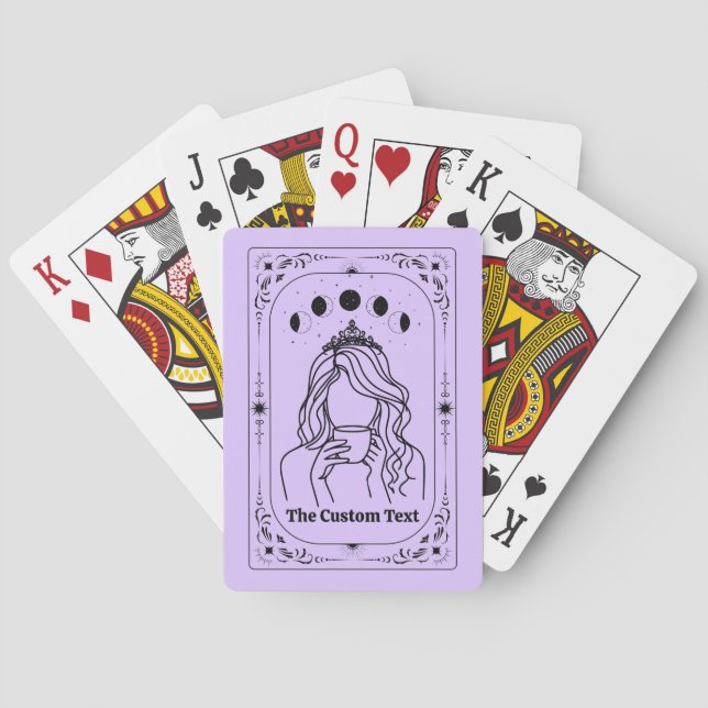 Design Tarot Celestial Moon Whimsical Magic Zodiac Poker Cards (Back)