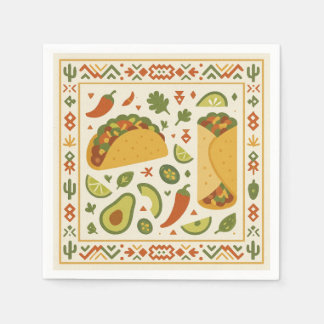 Design – Tex-Mex Tacos & Burritos (Texas) for USA Napkins