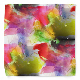 Design texture red, yellow watercolor bandana