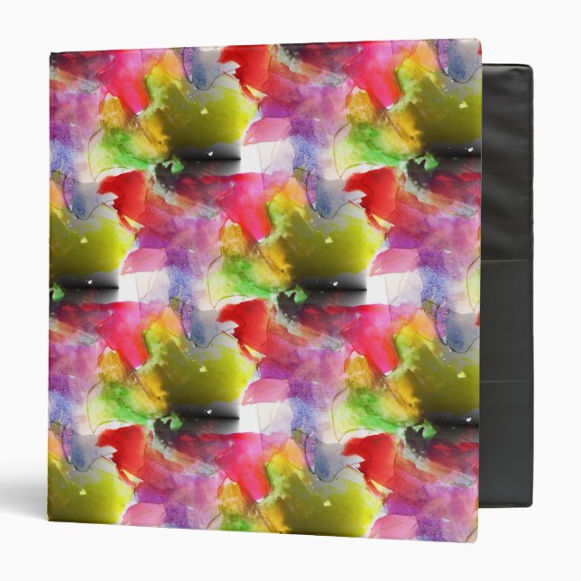 Design texture red, yellow watercolor binder (Front/Inside)