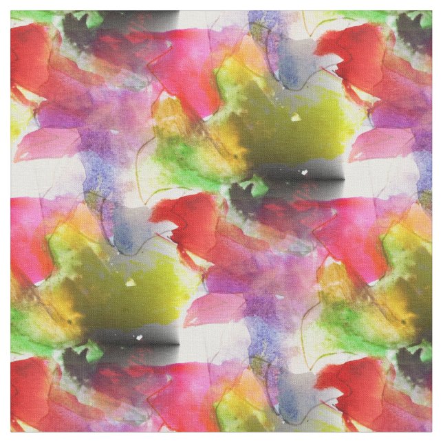 Design texture red, yellow watercolor fabric (Close Up)