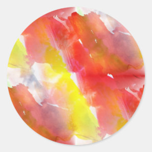 Design texture watercolor background classic round sticker