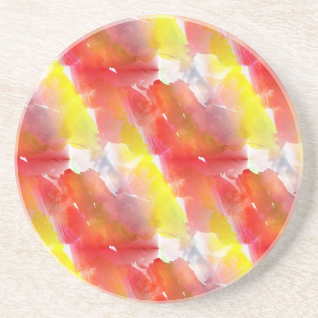 Design texture watercolor background drink coaster (Front)