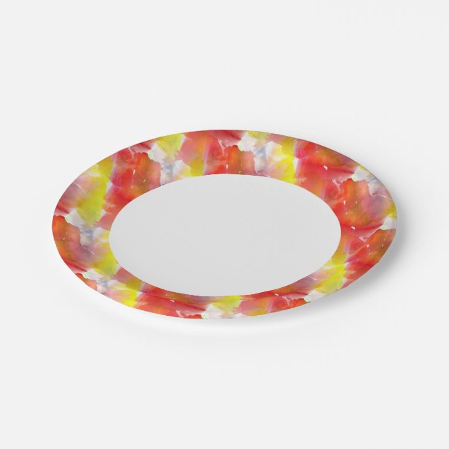 Design texture watercolor background paper plates (Angled)