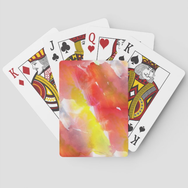 Design texture watercolor background poker cards (Back)