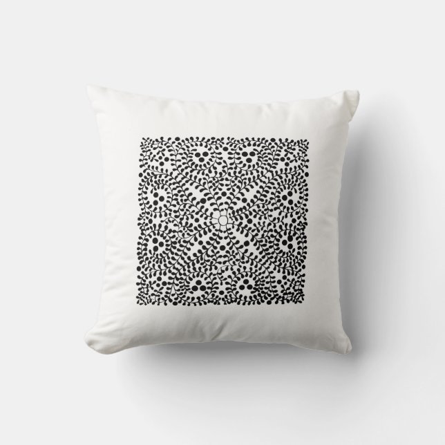 design tile flourish throw pillow (Front)