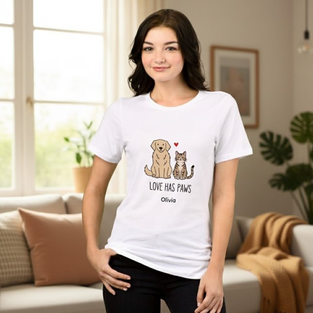 Design Title: Love Has Paws  Apparel Style: Bella+ Tri-Blend Shirt (Creator Uploaded)