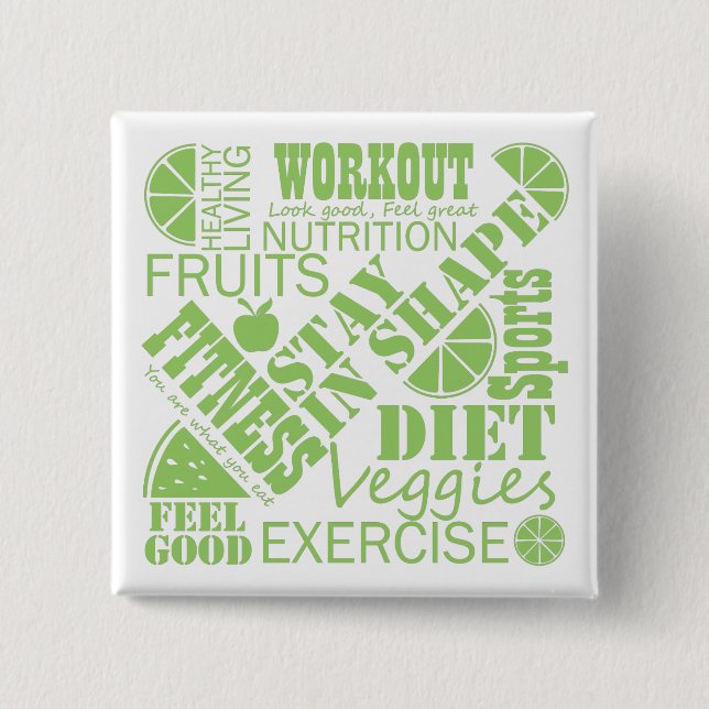 Design to encourage heathy lifestyle button (Front)
